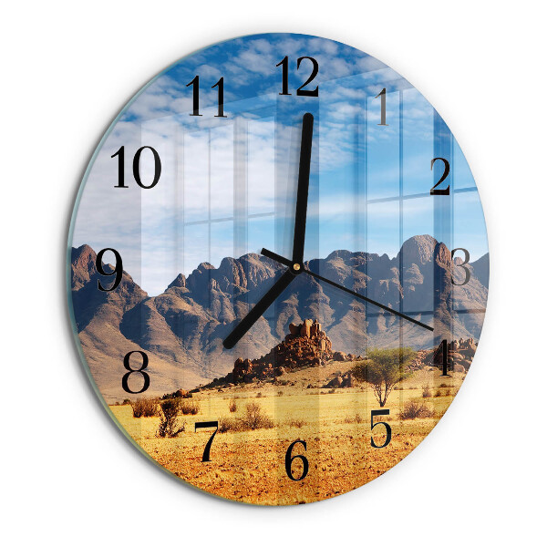 Round wall clock Mountains