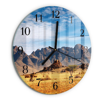 Round wall clock Mountains