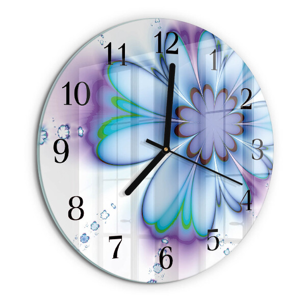 Round wall clock Flower