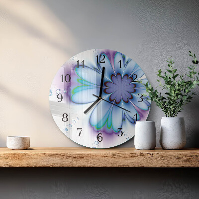 Round wall clock Flower