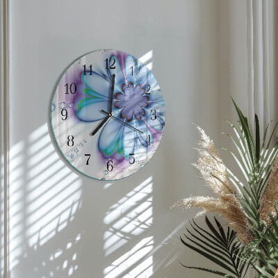 Round wall clock Flower