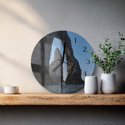 Round wall clock Stone