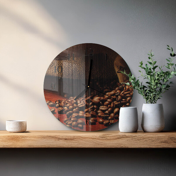 Round wall clock Coffee Beans