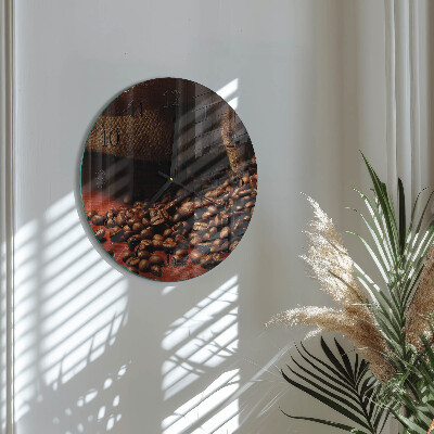 Round wall clock Coffee Beans
