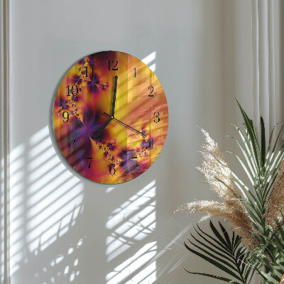 Round wall clock Flowers