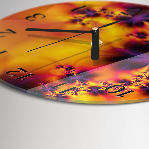 Round wall clock Flowers