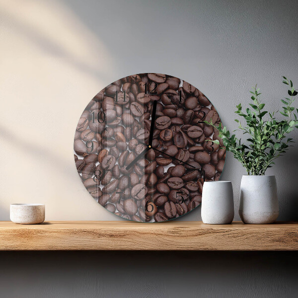Round wall clock Coffee Beans