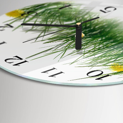 Round wall clock Grass
