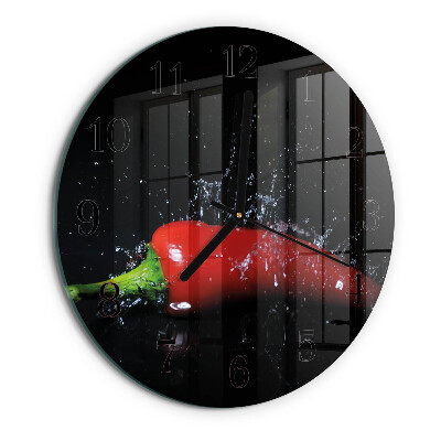 Round wall clock Chili peppers