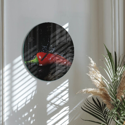 Round wall clock Chili peppers