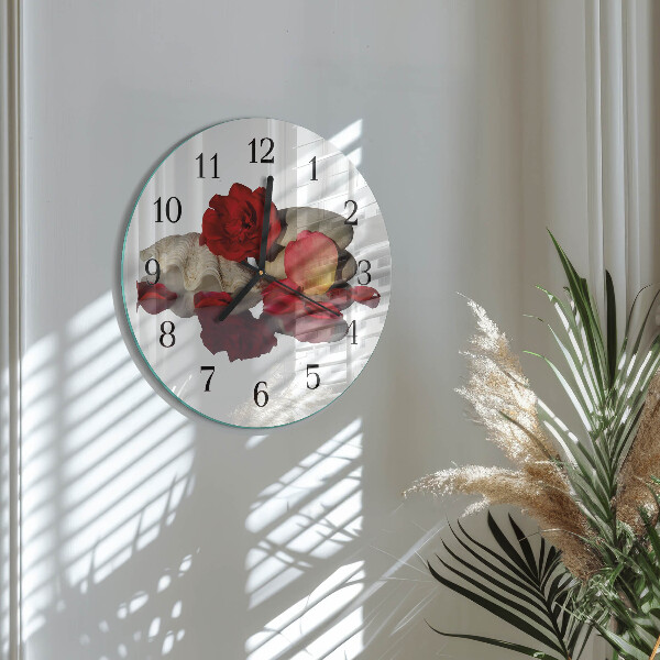 Round wall clock Rose Bowl