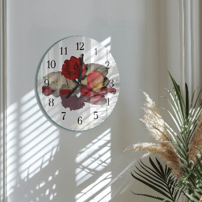 Round wall clock Rose Bowl