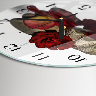 Round wall clock Rose Bowl