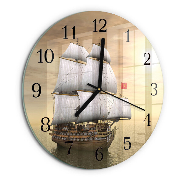 Round wall clock Ship