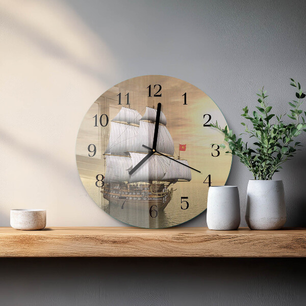 Round wall clock Ship