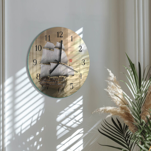 Round wall clock Ship
