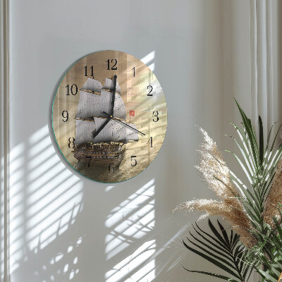 Round wall clock Ship