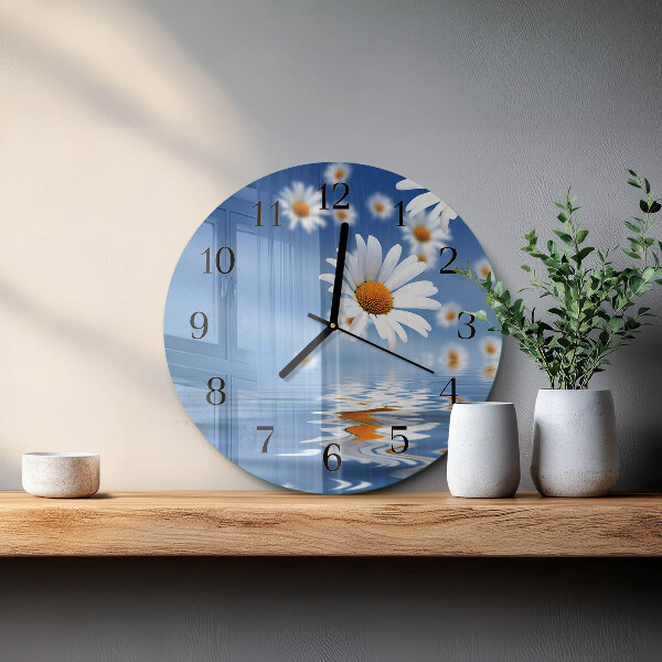 Round wall clock Flower