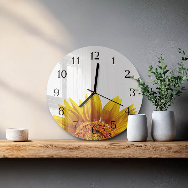 Round wall clock Flower