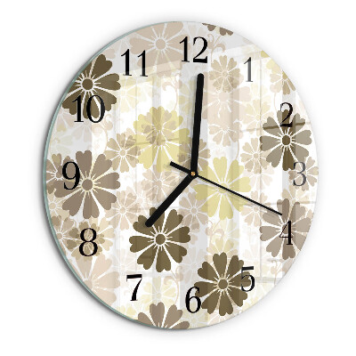 Round wall clock Floral Art