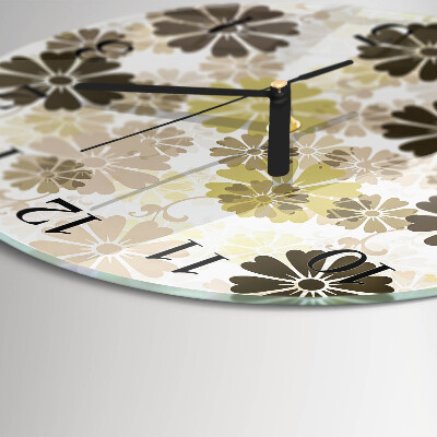 Round wall clock Floral Art