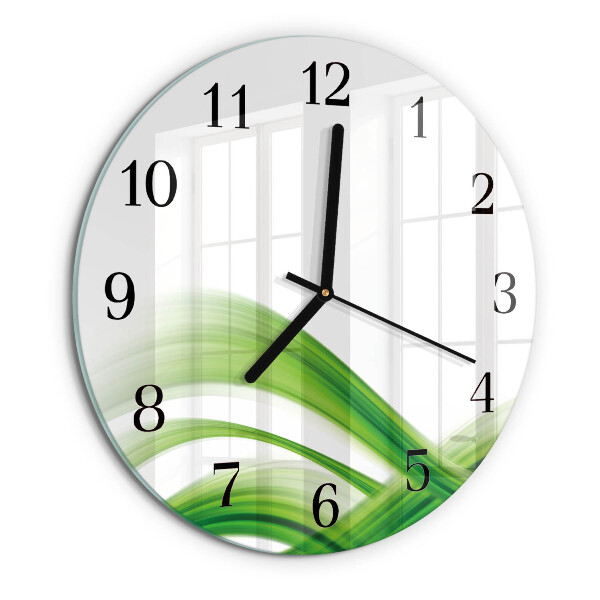 Round wall clock Abstract Wave
