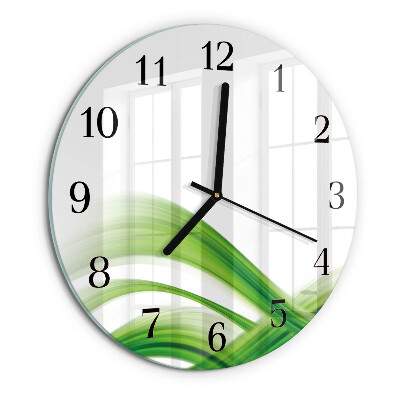 Round wall clock Abstract Wave