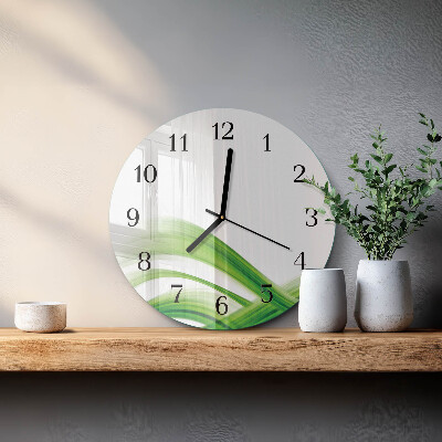 Round wall clock Abstract Wave