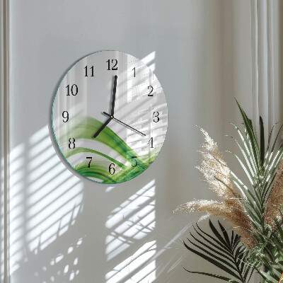 Round wall clock Abstract Wave