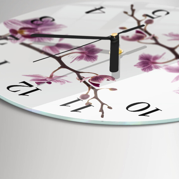 Round wall clock Orchid