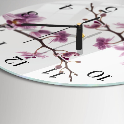 Round wall clock Orchid