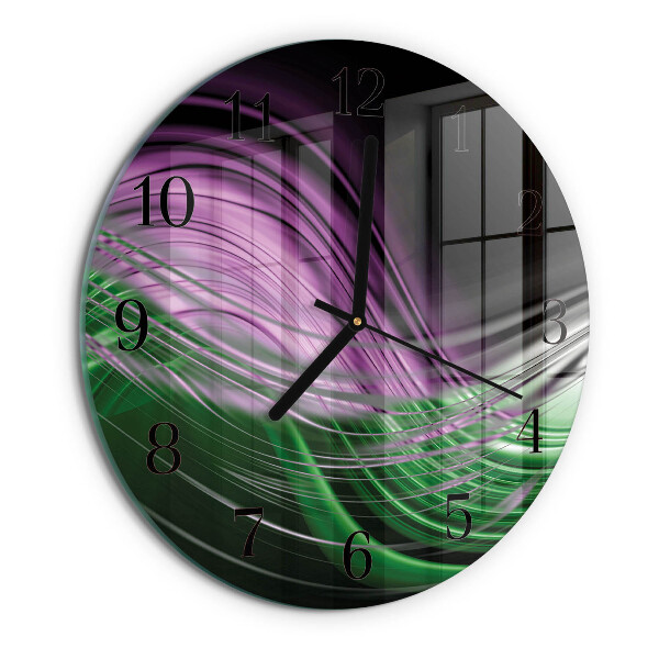 Round wall clock Abstract Art