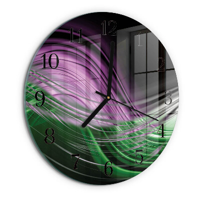 Round wall clock Abstract Art
