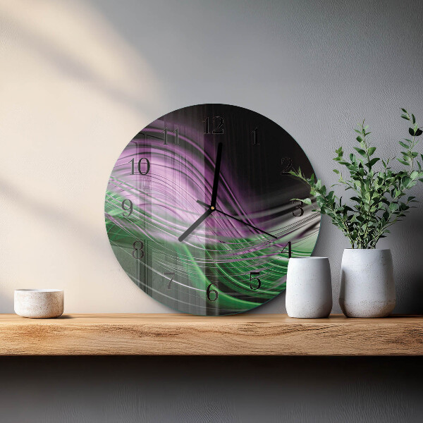 Round wall clock Abstract Art