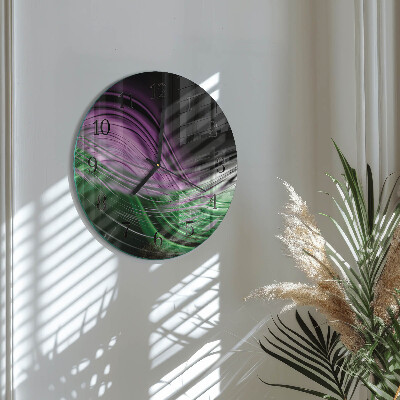 Round wall clock Abstract Art