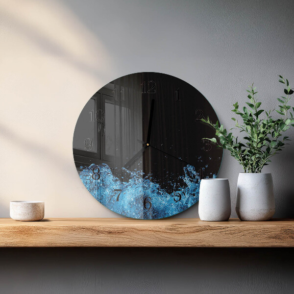 Round wall clock Water
