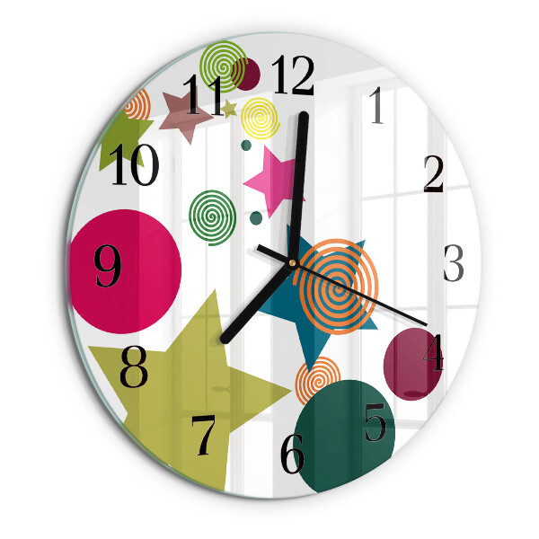 Round wall clock Stars