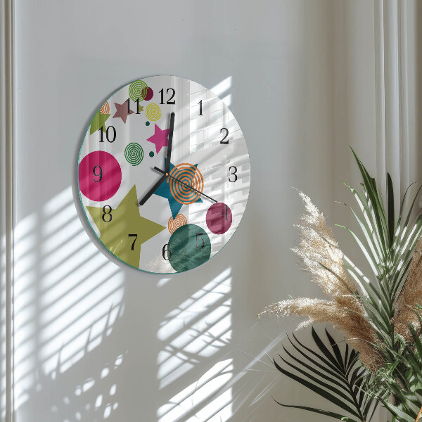 Round wall clock Stars