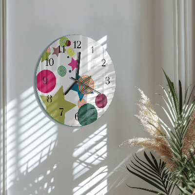 Round wall clock Stars