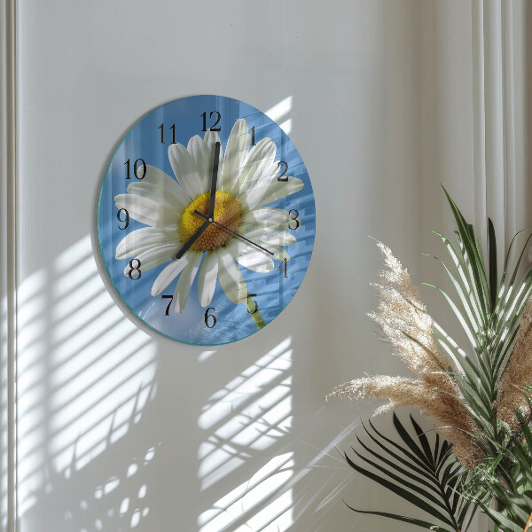 Round wall clock Flower