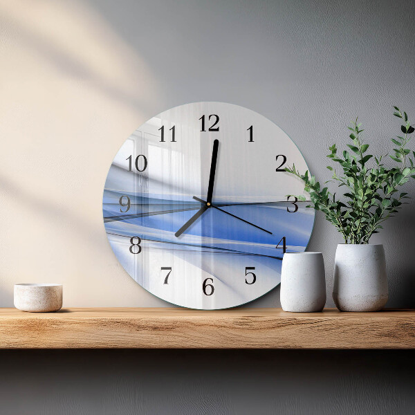 Round wall clock Abstract Lines