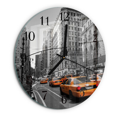 Round wall clock New York Taxi