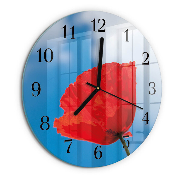 Round wall clock Poppy