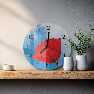Round wall clock Poppy