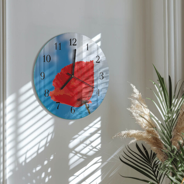 Round wall clock Poppy