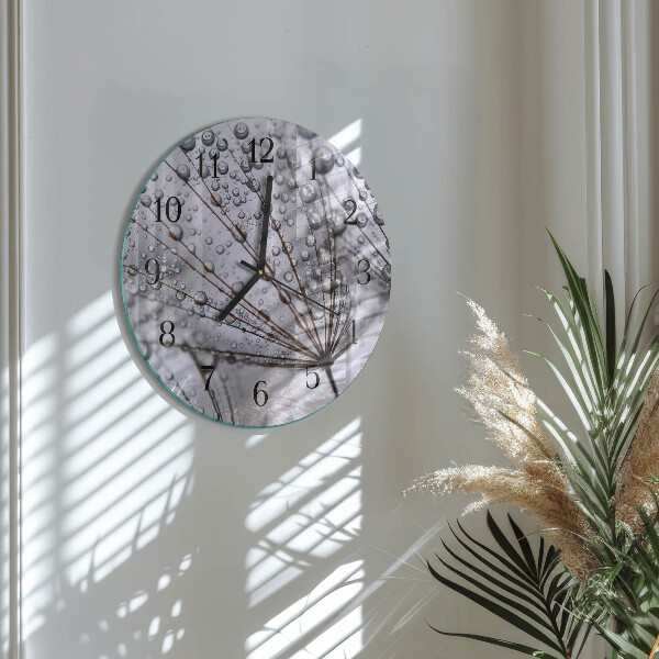 Round wall clock Dandelion