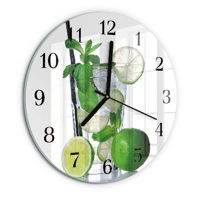 Round wall clock Lime and Mint
