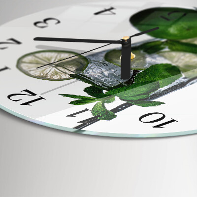 Round wall clock Lime and Mint