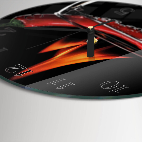 Round wall clock Chili Fire