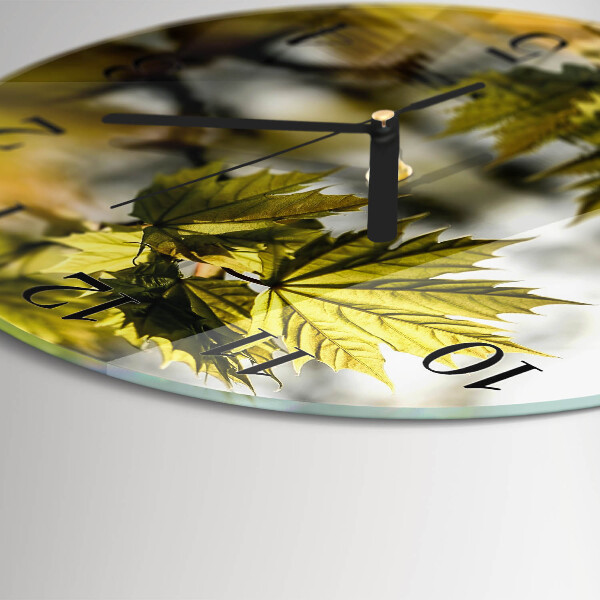 Round wall clock Maple Leaf